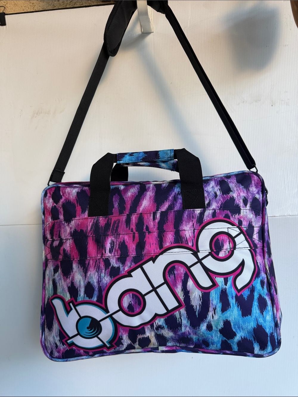 NEW BANG ENERGY DRINK INSULATED COOLER BAG LUNCH LAPTOP TRAVEL MESSENGER LEOPARD